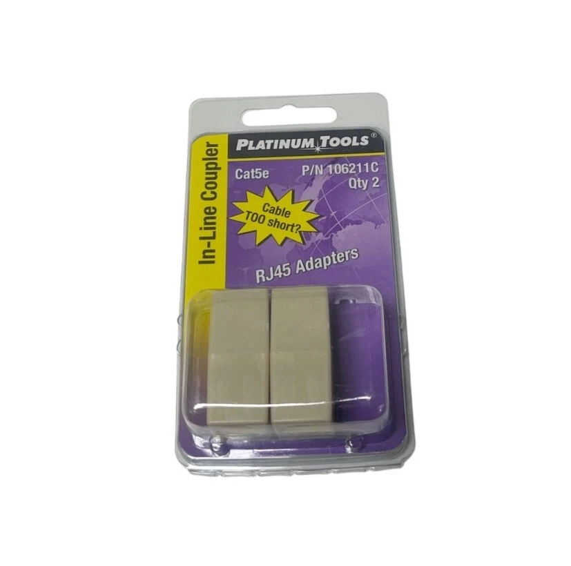 Platinum Tools 106211C Cat5e, RJ45 In-Line Coupler (PACK OF 2) **SALE** - Image 1 of 1