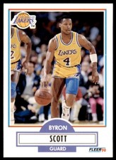 1990-91 Fleer Cards. Byron Scott Basketball Cards. #94