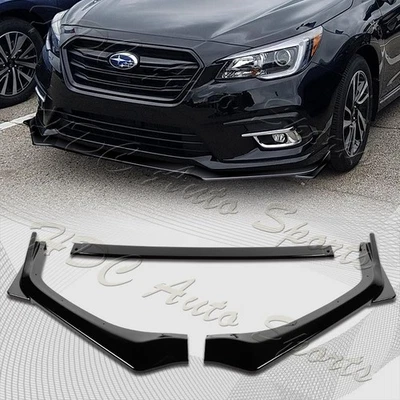 Para Subaru Legacy STi-Style 2018-2020 JDM pintado negro parachoques delantero carrocería kit labio Foto 1 de 4