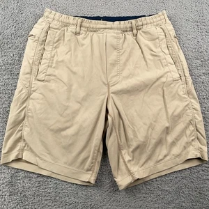 Birddogs Shorts Mens Medium Khaki Nylon Stretch Lined Casual Athletic Drawstring - Picture 1 of 10