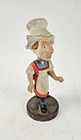 Wackelkopffigur Dame aus Holz/Masse H: 19 cm im Originalzustand!