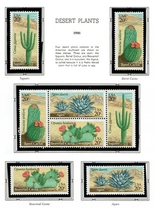 1981 U.S Commem 20c DESERT PLANTS Se-Tenant Lot of 8 Sc#1942-5 M/NH/OG - Picture 1 of 1