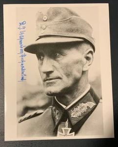 WWII German Army General Volckamer Kirchensittenbach Knights Cross Signed Photo - Picture 1 of 3