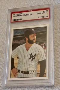 PSA 10 Thurman Munson 1975 SSPC Card New York Yankees Captain #433 PSA 10! - Picture 1 of 3