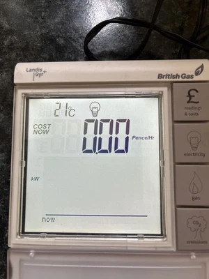 British Gas ecoMeter energy monitor 5262C Landis+Gyr - Image 1 of 4