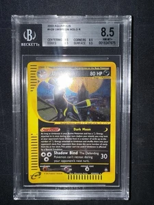 Pokemon Umbreon H30/H32 Aquapolis Holo ENG BGS 8.5 Strong - No Charizard Crystal - Imagen 1 de 2