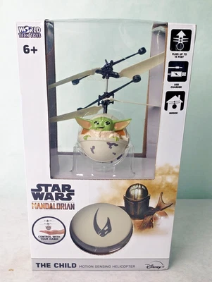 World Tech Toy Star Wars Mandalorian The Child Baby Yoda Motion Sense Helicopter - Image 1 of 4