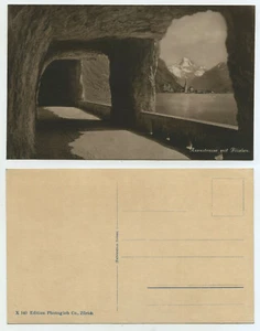 75595 - Axenstrasse mit Flüelen - alte Ansichtskarte - Picture 1 of 1