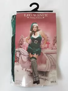 Leg Avenue Christmas Elf Costume Plus Size 18/20 Adult Fancy Dress Hat Stockings - Picture 1 of 11