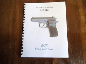 CZ 83 LARGE PRINT INSTRUCTION MANUAL FOR 9MM SEMI AUTO PISTOL 15 PAGE COMB BOUND - Bild 1 von 6