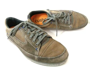 CUSHE UMO1620 Sonny US 8M EUR 41 Leather Lace Up Sneaker Shoe Taupe Dark Gray* - Picture 1 of 7