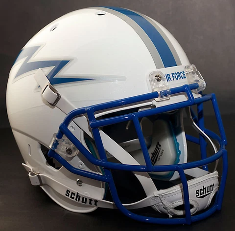 *CUSTOM* AIR FORCE FALCONS Schutt XP GAMEDAY Football Helmet with EGOP Facemask Cover