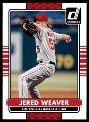 2015 Donruss Jered Weaver 棒球卡洛杉矶天使队 #103 — 第 1/2 张图片