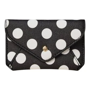 Kate Spade x Target Polka Dot Envelope Card Case Black White NWT Limited - Picture 1 of 6