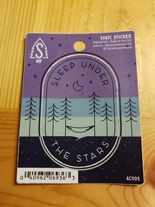Schlaf unter den Sternen Vinyl Aufkleber Sticker Nordwesten wasserdicht Natur Camp USA - Bild 1 von 3