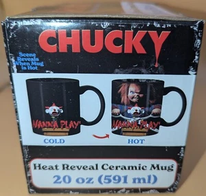 NUEVA Taza de Cerámica Chucky (Juego Infantil) Heat Reveal 20 Oz (Búfalo Plateado) - Imagen 1 de 6