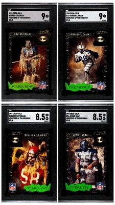 1994 Coca-Cola Monsters Of The Gridiron Gold Derrick Thomas Marshall Faulk SGC!! - Image 1 of 4