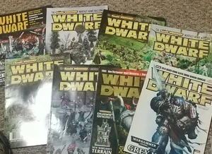 Lot-8 White Dwarf Magazines-Games Workshop-RPG/Miniatures - Imagen 1 de 9