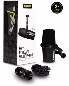 SHURE MV7 Podcast Mikrofon USB + XLR Ausgänge Niere Dynamic Vocal Broadcast - Bild 1 von 9