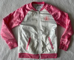 Disney Cruise Girls Kids Large L Jacket Pink Princess Full Zip Youth EUC - Picture 1 of 11