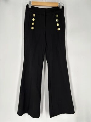 XOXO Y2K Flare Pants Womens Sz O Bellbottoms Black Stretchy Flat Front Low Rise - Image 1 of 4