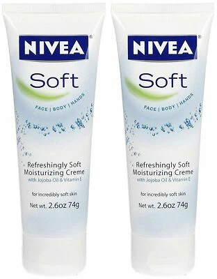 Nivea Soft Moisturizing Creme Refreshing Jojoba Oil & Vitamin E 2.6 oz 2 Pack - Image 1 of 4