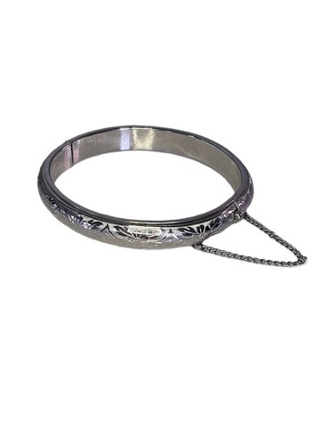 VALENTINO Bracciale con chiusura in metallo tono argento stampa floreale