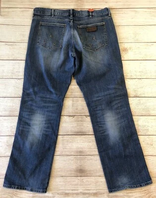 Wrangler Jeans Mens 39 X 32.5 Blue Boot Cut Retro Cowboy Ranch Relaxed - Image 1 of 4