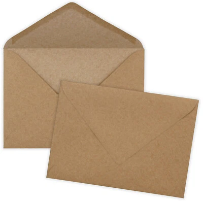 Briefumschlag C6 Kraftpapier Recycling braun nass-/ selbsklebend ohne Fenster