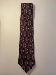 Louis Roth Men's Silk Tie Red, Black & Gray - Picture 1 of 5