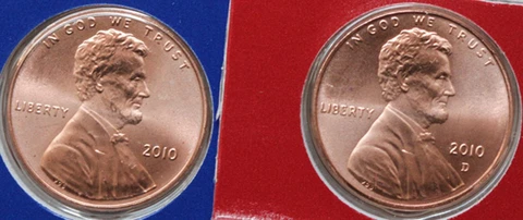 2010 P and D Lincoln Cent 2-Coin US Mint Set UNC Blister Pack TWO One Cent Penny Cover