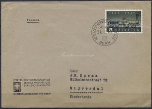 Cubierta Suiza, 1948. Berna a Nijverdal. Dirección general PTT Bern - Imagen 1 de 2