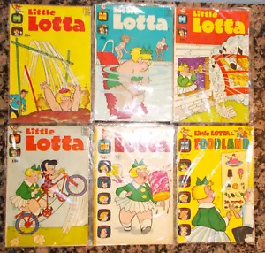 Lot of 6 LITTLE LOTTA Harvey Comic Books #90 91 94 95 100 Foodland #20 1970-1972 - Picture 1 of 1