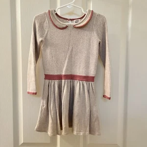 Mini Boden Peter Pan Kragen Strick Pullover Kleid Langarm Mädchen Größe 2-3 Jahre - Bild 1 von 12