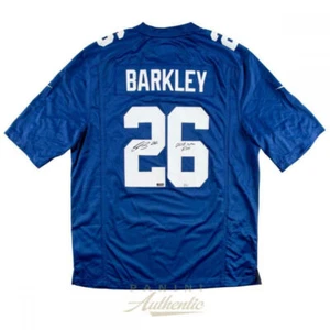 Maglia Saquon Barkley Autografata "2018 NFL ROY" New York Giants Panini LE 126 - Foto 1 di 4