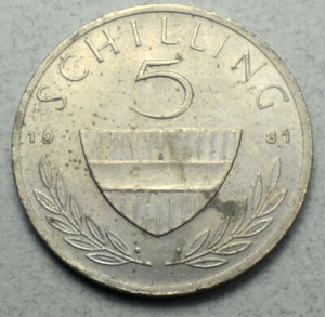 Austria 5 Shilling 1981 KM#2889a Europe Coin - Picture 1 of 2