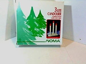 NOMA 3 LITE CANDOLIER W/BULBS & ORIGINAL BOX 1989 VTG UL LISTED WORKS NIB RARE - Picture 1 of 6