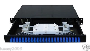 Panel krosowy światłowodowy, 1U, mocowanie w szafie, 24 porty załadowane SC Simplex-3246 - Zdjęcie 1 z 2