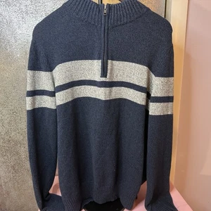 Urban Pipeline 1/4 Zip Blue Gray Sweater Size XL Small Stain - Picture 1 of 5