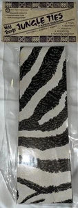 1990 Loose Ends Wild Things Jungle Ties Paper Ribbon Crafts Faux Natural Zebra - Photo 1 sur 4
