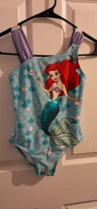 Girls Disney Ariel One Piece Swimsuit Sz 7/8 - Picture 1 of 3