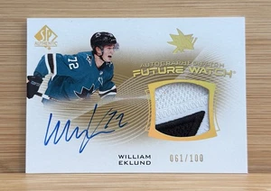 2021-22 UD SP Authentic RC Future Watch Patch Auto William Eklund /100 - Picture 1 of 2
