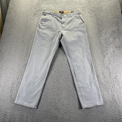 Dockers Smart 360 Flex 裤子男式 33x30 灰色棉斜纹布修身学院风弹力 — 第 1/4 张图片