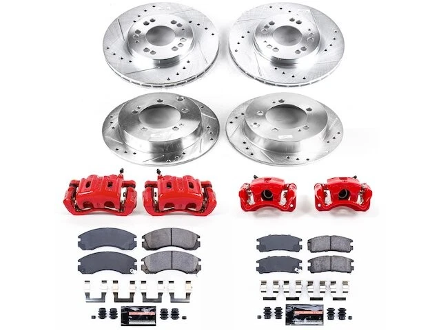 Комплект переднего и заднего тормозных колодок и ротора для Mitsubishi Eclipse ST695FB 1995-1999 годов выпуска - Изображение 1 из 1