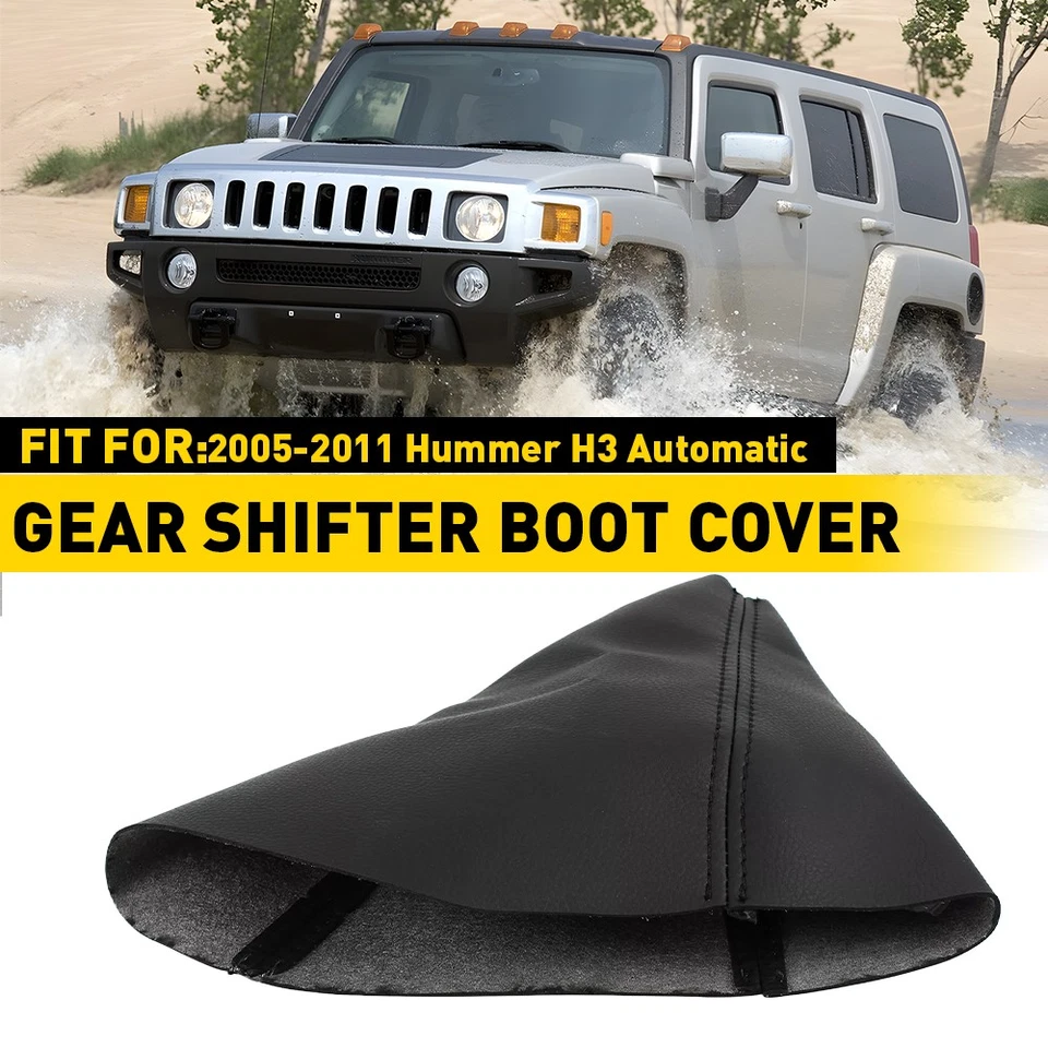 Cubierta de bota de cambio automático Fit 2005 2006 2007-2011 Hummer H3 negra I Foto 1 de 4
