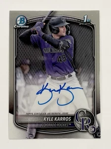 2025 Bowman Chrome Kyle Karros Auto 1st Prospect Autograph #CPA-KK Rockies - Picture 1 of 1