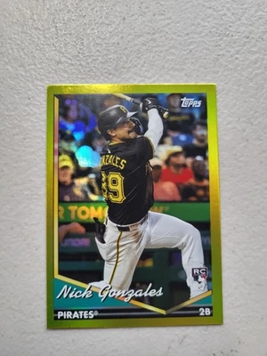 2024 Topps Archives Yellow Foilboard #227 Nick Gonzales Pittsburgh Pirates RC NM - Image 1 of 2