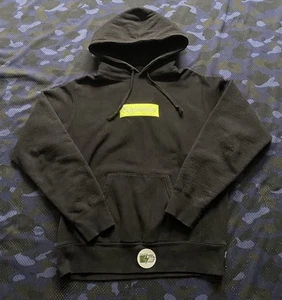 100 % authentisch selten VNDS FW17 Supreme Box Logo Hoodie schwarz/limette Größe Small - Bild 1 von 7