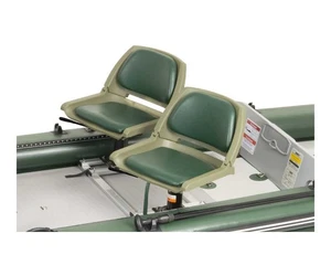 New Sea Eagle Tandem Green Locking Swivel Seats With 7" Pedestals - Picture 1 of 1