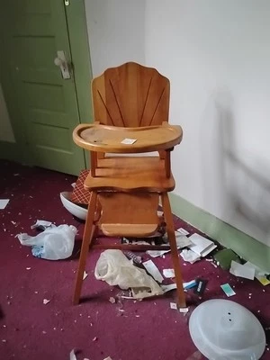 Antique Wooden High chair  - Image 1 of 2